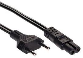 iec c7 5m - Akyga Power Cable Euro plug / IEC C7 Black 1.5m - 1 nuotrauka
