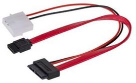 Akyga Adapter Sata+Molex  / Sata 0.2m