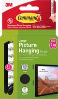 3M Command Strips Large 4pcs, black | 7100337186