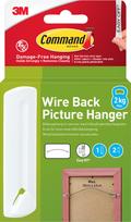 3M picture hanger Command Wire 1 Hook 2 Strips, white | 7100337033