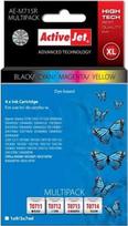 Rašalinio spausdintuvo kasetė ActiveJet AE-M715R Cartridge 9ml 3 x 7ml Black Cyan Magenta Yellow