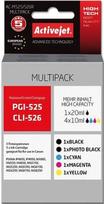 Rašalinio spausdintuvo kasetė ActiveJet Cartridge AC-M520/521R For Canon 20ml/10x4 Colorful