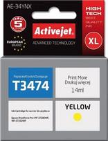Rašalinio spausdintuvo kasetė ActiveJet Cartridge AE-34YNX For Epson 14ml Yellow