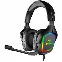 gaming mikrofonas - Gaming headphones with microphone AP-U750MV, black (USB, RGB) | SV-020781 - 1 nuotrauka
