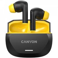 bluetooth ausines anc - CANYON headset HEXAGON 7 TWS ANC ENC Wireless Charge Black Yellow | CNS-TWS7BY - 1 nuotrauka