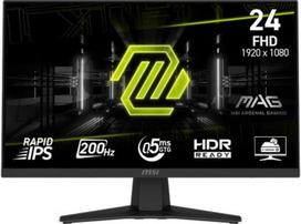 gaming monitoriai - LCD Monitor|MSI|MAG 244F|23.8"|Gaming|Matte|Panel IPS|1920x1080|16:9|200Hz|0.5 ms|Colour Black|MAG244F - 1 nuotrauka