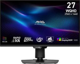 msi monitorius 27 - LCD Monitor|MSI|MAG 274QPF X30MV|27"|Gaming/Frameless|Matte|Panel VA|2560x1440|16:9|300Hz|0.5 ms|Colour Black|MAG274QPFX30MV - 1 nuotrauka