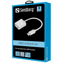 adapteris 3.5mm 2 x 3.5mm - Sandberg USB-C į Sound Link - 1 nuotrauka
