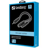 kabelis 3.5mm 2.5mm - Sandberg Cable Mini Jack to Jack x2 - 1 nuotrauka