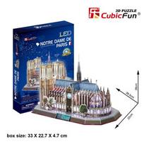 funio - 3D dėlionė: Paryžiaus Dievo Motinos katedra (su LED apšvietimu) - 1 nuotrauka