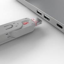 laidai kabeliai jungtys - Lindy Schlüssel für USB jungtis Schloss grün - 2 nuotrauka