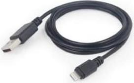 8 pin kabelis - Gembird Cable USB to Apple Lightning Black 1m - 1 nuotrauka