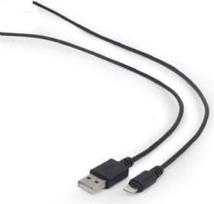 8 pin kabelis - Gembird Cable USB to Apple Lightning Black 1m - 2 nuotrauka