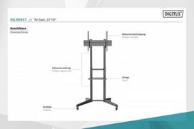 trolley - Laikiklis Digitus DA-90447, 37-70" - 3 nuotrauka