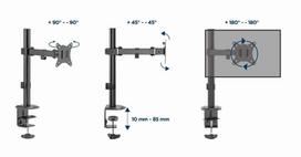 display mounting arm - DISPLAY ACC MOUNTING ARM/17-32" MA-D1-03 GEMBIRD - 13 nuotrauka