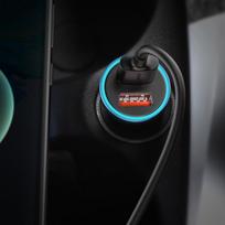 baseus car charger - Baseus Golden Contactor Pro car charger, 2x USB, QC SCP, 40W (gray) - 2 nuotrauka