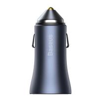 baseus car charger - Baseus Golden Contactor Pro car charger, 2x USB, QC SCP, 40W (gray) - 4 nuotrauka
