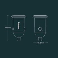 baseus car charger - BASEUS 12-24V 2xUSB 4.8A, juodas - 1 nuotrauka