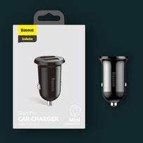 baseus car charger - BASEUS 12-24V 2xUSB 4.8A, juodas - 2 nuotrauka