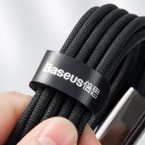 Baseus 3in1 Tungsten Gold USB to micro USB + USB-C + Lightning 1.5m Black