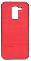 Korpuso galas, galinis dangtelis Evelatus         Samsung      A6 Plus 2018 TPU case 1 with metal plate (possible to use with magnet car holder)       Red