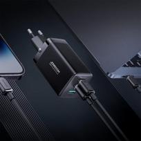 usb c pakrovejas 2m - GaN Ultra 65W 2C1A Kabelis C-C Joyroom TCG01 (juodas) - 4 nuotrauka