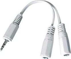 garso cable - Gembird Cable 3.5mm/3.5mm x2 Black 0.10m - 2 nuotrauka