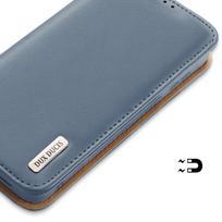 atverciami telefono deklai - Dux Ducis Hivo odinis atverčiamas dėklas Samsung Galaxy S22+ (S22 Plus) Mėlynas (Blue) - 17 nuotrauka