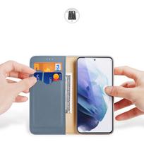 atverciami telefono deklai - Dux Ducis Hivo odinis atverčiamas dėklas Samsung Galaxy S22+ (S22 Plus) Mėlynas (Blue) - 21 nuotrauka