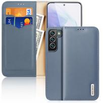 atverciami telefono deklai - Dux Ducis Hivo odinis atverčiamas dėklas Samsung Galaxy S22+ (S22 Plus) Mėlynas (Blue) - 22 nuotrauka