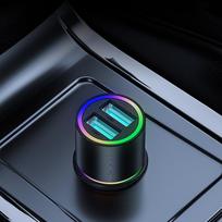 led lights car - Joyroom car charger 2 x USB with backlight 24W, CAAJRMJR_CL10 - 3 nuotrauka