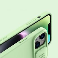 magsafe magnetinis - Nillkin CamShield Silky Magnetic Silicone Apple iPhone 14 Plus tamsiai mėlynas - 4 nuotrauka