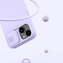 magsafe magnetinis - Nillkin CamShield Silky Magnetic Silicone Apple iPhone 14 Plus tamsiai mėlynas - 5 nuotrauka