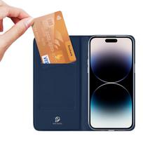 apple iphone 15 pro case - Dux Ducis "Skin Pro Wallet Case iPhone 15" Dark Blue - 16 nuotrauka