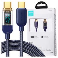 usb 100w laidas - Joyroom S-CC100A4 100W 1.2m Blue - 1 nuotrauka