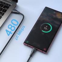 usb type c to usb 2.0 - Joyroom S-UC027A11B USB to USB Type C 1.2m Black - 1 nuotrauka