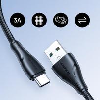 usb type c to usb 2.0 - Joyroom S-UC027A11B USB to USB Type C 1.2m Black - 8 nuotrauka