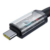 baseus usb c 3.2 - Baseus Crystal Shine Series USB-C to USB-C 100W 1.5m Juodas (Black) - 7 nuotrauka