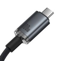 baseus usb c 3.2 - Baseus Crystal Shine Series USB-C to USB-C 100W 1.5m Juodas (Black) - 9 nuotrauka