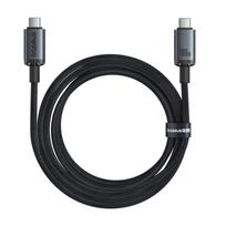 baseus usb c 3.2 - Baseus Crystal Shine Series USB-C to USB-C 100W 1.5m Juodas (Black) - 10 nuotrauka