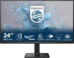 24 inch monitor - Philips 24E2N1100LB 23.8", VA, Juodas (Black) - 1 nuotrauka