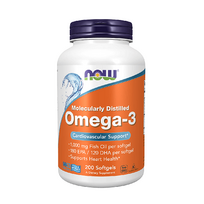  NOW Omega 3 1000mg 200 Kapsulių