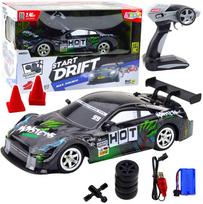 rc cars - Lean Toys RC Drift automobilis 1:16 Juodas (Black) Žalias (Green) 30 km/h - 1 nuotrauka
