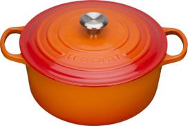 ketaus puodai 3 - Le Creuset Signature Ketaus puodas apvalus Ø26 cm 5.3 l Oranžinis (Orange) - 1 nuotrauka