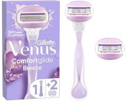 Gillette Venus Comfort Glide Breeze: skustuvas + 2 keičiami peiliukai