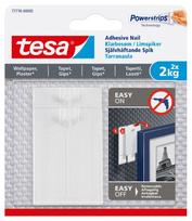 pakabos kabyklos - Kabliukai rėmeliui pakabinti Tesa Powerstrips, 2 vnt., balta - 1 nuotrauka