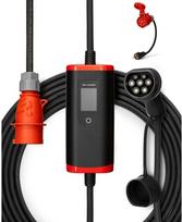type ikrovimo - Elektromobilio įkrovimo kabelis EV  Type 2 - Type 2, 1 fazės, 32A, spiralinis, 5m / darb. ilgis 3m - 1 nuotrauka
