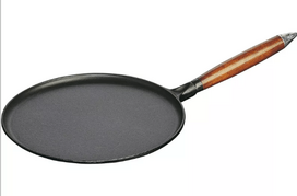 iron pan - Staub Blynų keptuvė 28 cm, Juoda (Black) - 1 nuotrauka