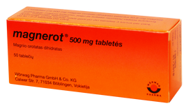 MAGNEROT, 500 mg, Tabletės, N50