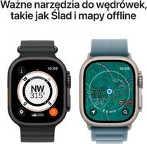 ultra apple watch - Apple Watch Ultra 3 GPS + Cellular 49mm Black Titanium Case with Black/Charcoal Trail Loop - S/M - 5 nuotrauka